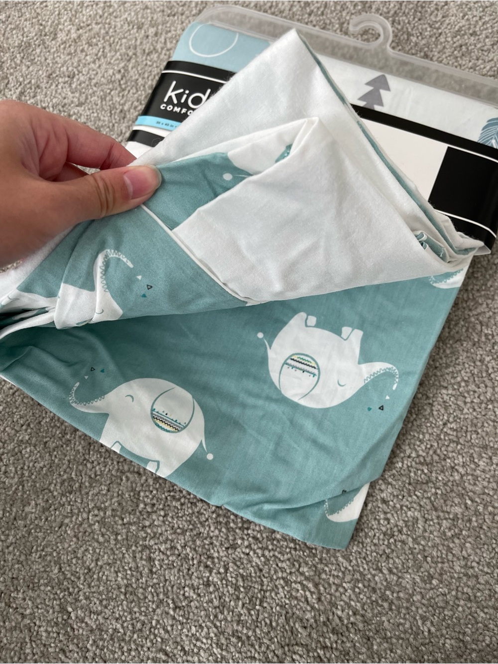 Kids Elephant Print quilt cover